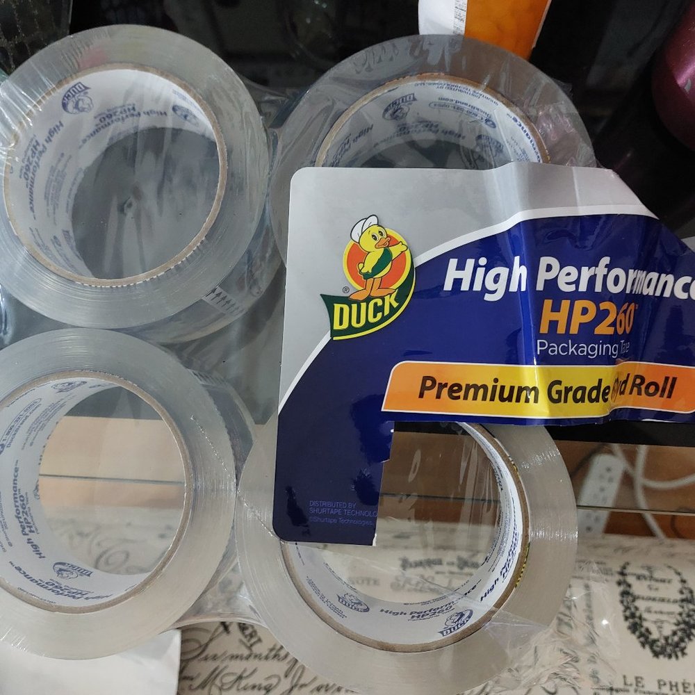 Duck Brand HP260 High Performance Packaging Tape Box Sealing Tape 4 PACK